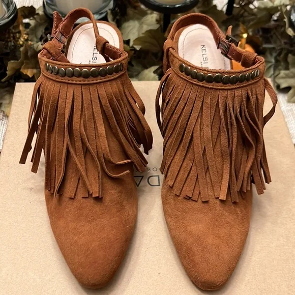 Kelsi Dagger Brooklyn Ilona suede bootie with fringe - Picture 3 of 7